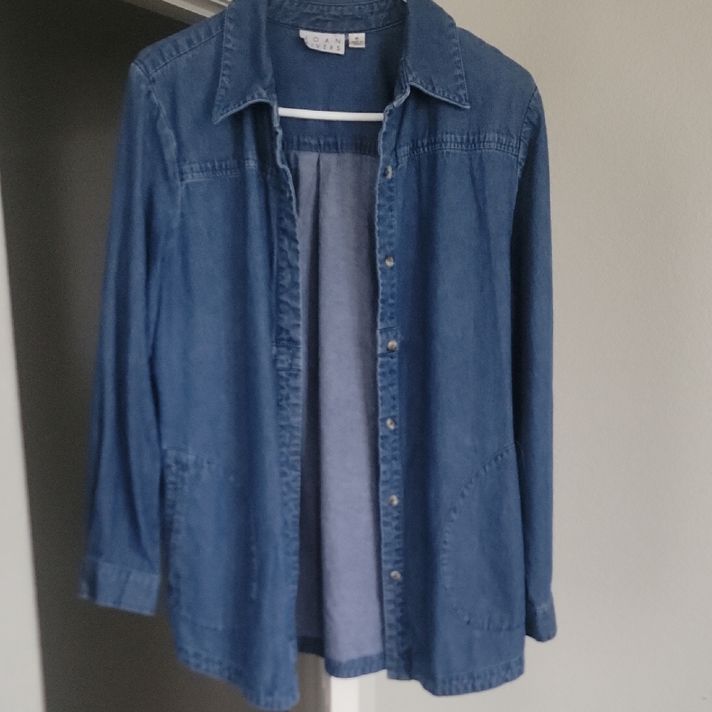Joan Rivers Classic Blue Denim Shirt
